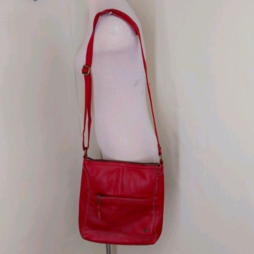 The Sak Red Leather Crossbody Bag - Like New